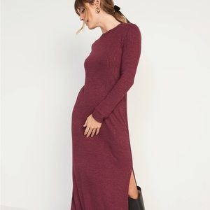 Old Navy Rib-Knit Long-Sleeve Maxi Shift Dress